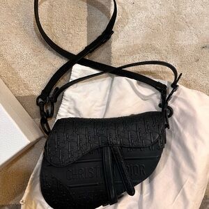 Dior Black Saddle Bag